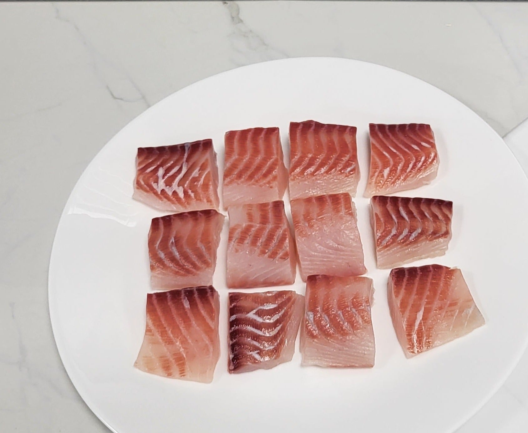 Tilapia (Jalebi) Fish Boneless Cubes Nt. Wt. 300g Dam Good Fish