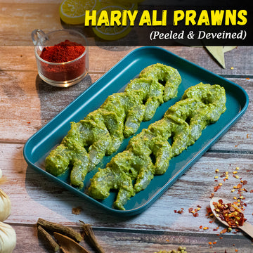 Hariyali Prawns (Peeled and Deveined) Nt. Wt. 250g (12-14 pcs)