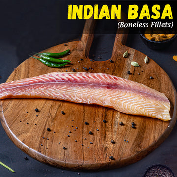 Indian Basa (Pangasius, Basa) Boneless Fillets Nt. Wt. 300g (1-2 pcs)