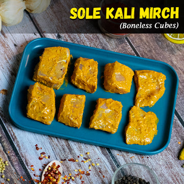 River Sol/Sole Kali Mirch (Boneless Cubes) Nt. Wt. 300g (6-8 pcs)