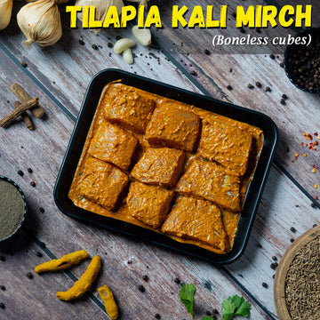 Tilapia Kali Mirch (Boneless cubes) Nt. Wt. 300g (8-10 pcs)