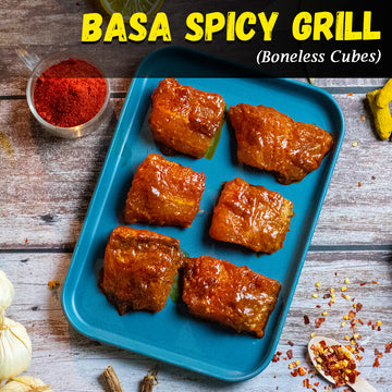 Spicy Grill Basa Boneless Cubes Nt. Wt. 300g (8-10 pcs)