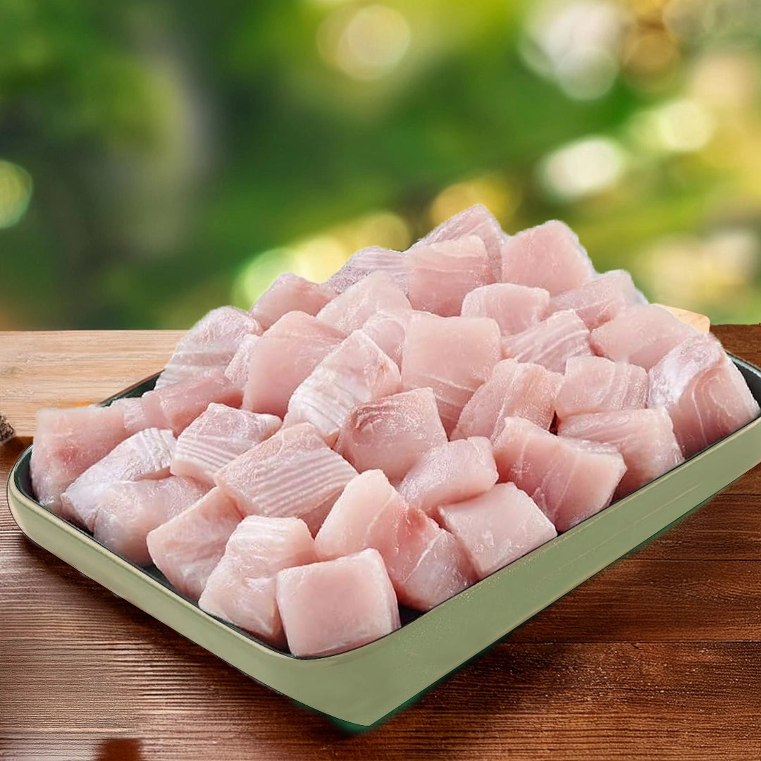 Mahi Mahi (Pithore Machli) Fish Boneless Cubes Nt. Wt. 300g (8-10 pcs)