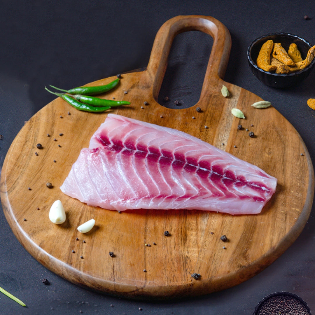 Red Snapper (Chempalli) Fish Boneless Fillets Nt. Wt. 280-320g (1-2 pcs)