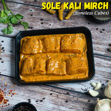 River Sol/Sole Kali Mirch (Boneless Cubes) Nt. Wt. 300g (6-8 pcs)