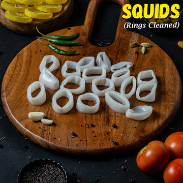 Squids (Rings Cleaned) Nt. Wt. 300g