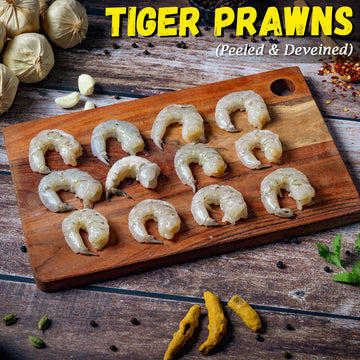 Tiger Prawns (Peeled & Deveined) Nt. Wt. 250g (14-16 pcs)