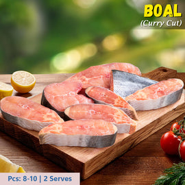 Boal Fish (Padin/Borali/ Wallago Attu) Curry Cut w/o Head Nt. Wt. 500G