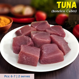 Tuna Fish (Choora Mach) Boneless cubes Nt. Wt. 300g (Pcs 6-8)