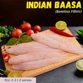 Indian Baasa ( Pangasius, Basa) Boneless Fillets Nt. Wt. 300g