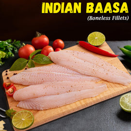 Indian Baasa (Pangasius, Basa) Boneless Fillets Nt. Wt. 300g (1-2 pcs)