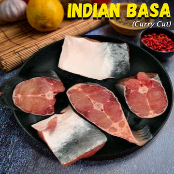 Indian Basa (Pangasius, Basa) Curry Cut w/o head Nt. Wt. 500g (5-7 pcs)