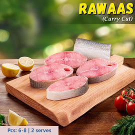 Rawaas (Indian Salmon) Curry Cut w/o Head Nt. Wt. 450- 500g