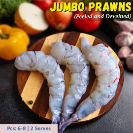 Jumbo Prawns (peeled and deveined) Nt. Wt. 250g (6-8 pieces)