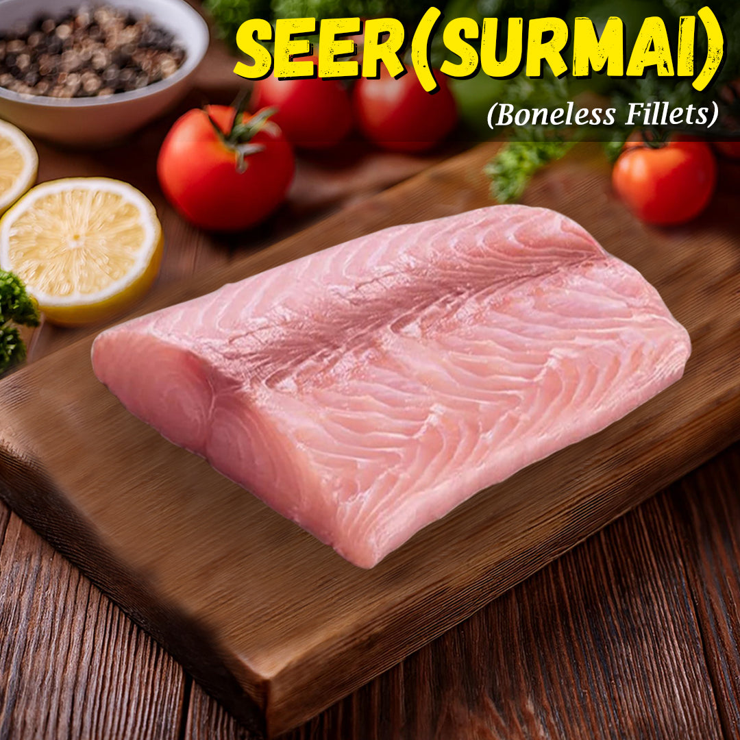 Seer (Surmai) Fish Boneless Fillets Nt. Wt. 300g (1-2 pcs) – Dam Good Fish
