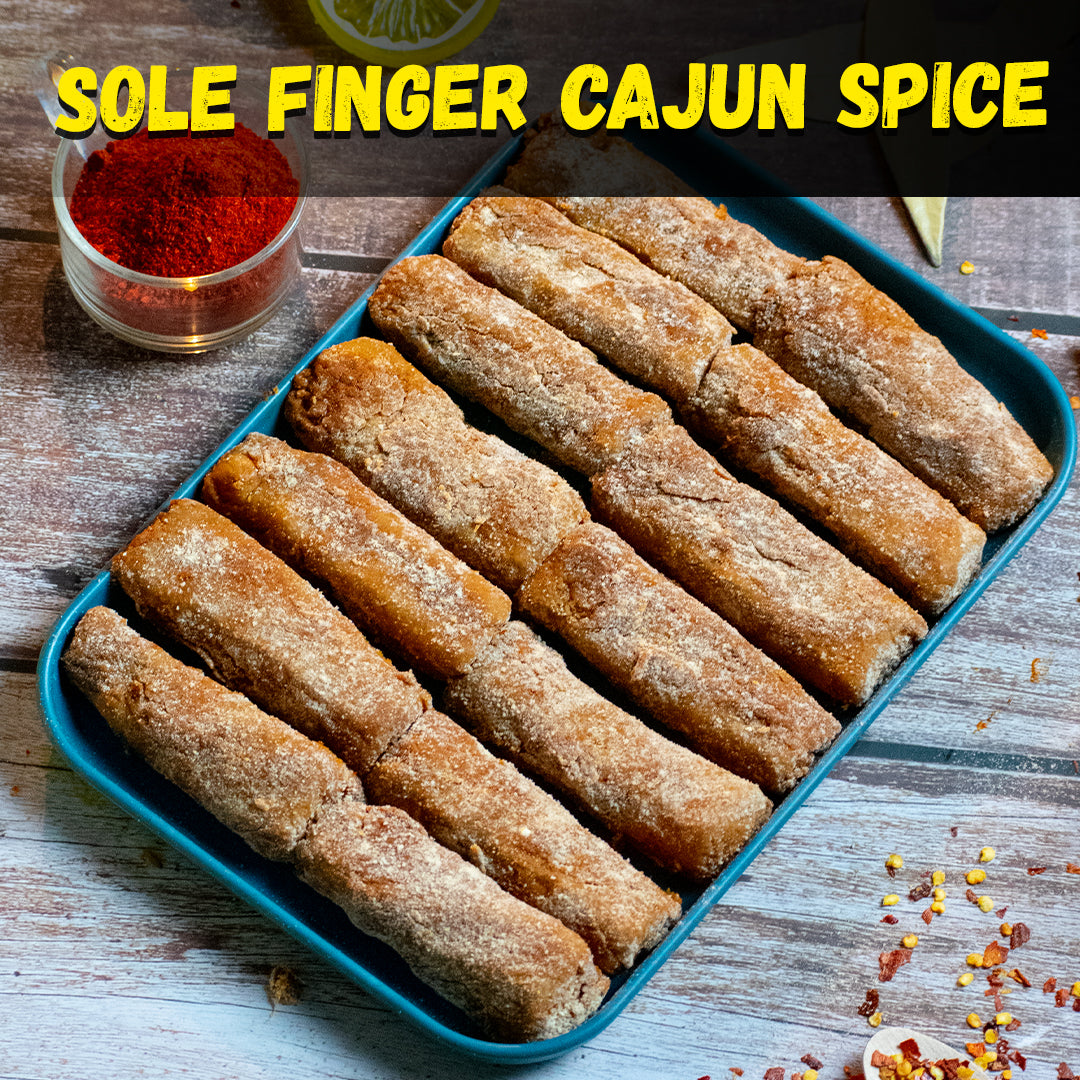 Cajun Spice Marinated Sole Fish Finger Nt. Wt. 380-420g (12-14 pcs)