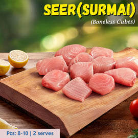 Seer (Surmai) Fish Boneless Cubes Nt. Wt. 300g