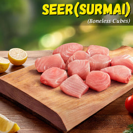 Seer (Surmai) Fish Boneless Cubes Nt. Wt. 300g (6-8 pcs)