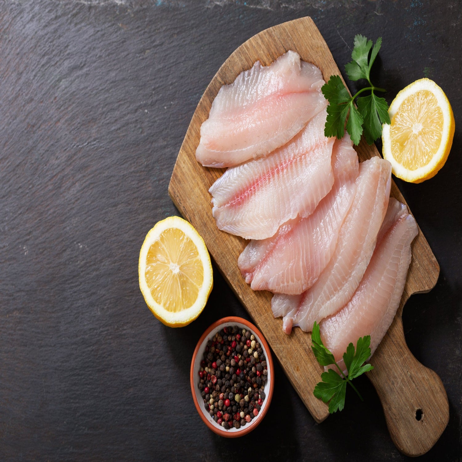 Tilapia (Jalebi) Fish Large Boneless Fillets Nt. wt. 300g Dam Good Fish