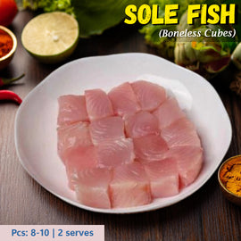 River Sol/Sole Fish (Murrel) Boneless Cubes Nt. Wt. 300g