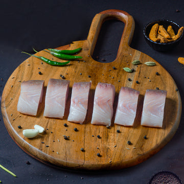 River Sol/Sole Fish (Murrel) Boneless Cubes Nt. Wt. 300g (8-10 pcs)