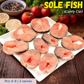 River Sol/Sole Fish (Murrel) Curry Cut w/o Head Nt. Wt. 500g