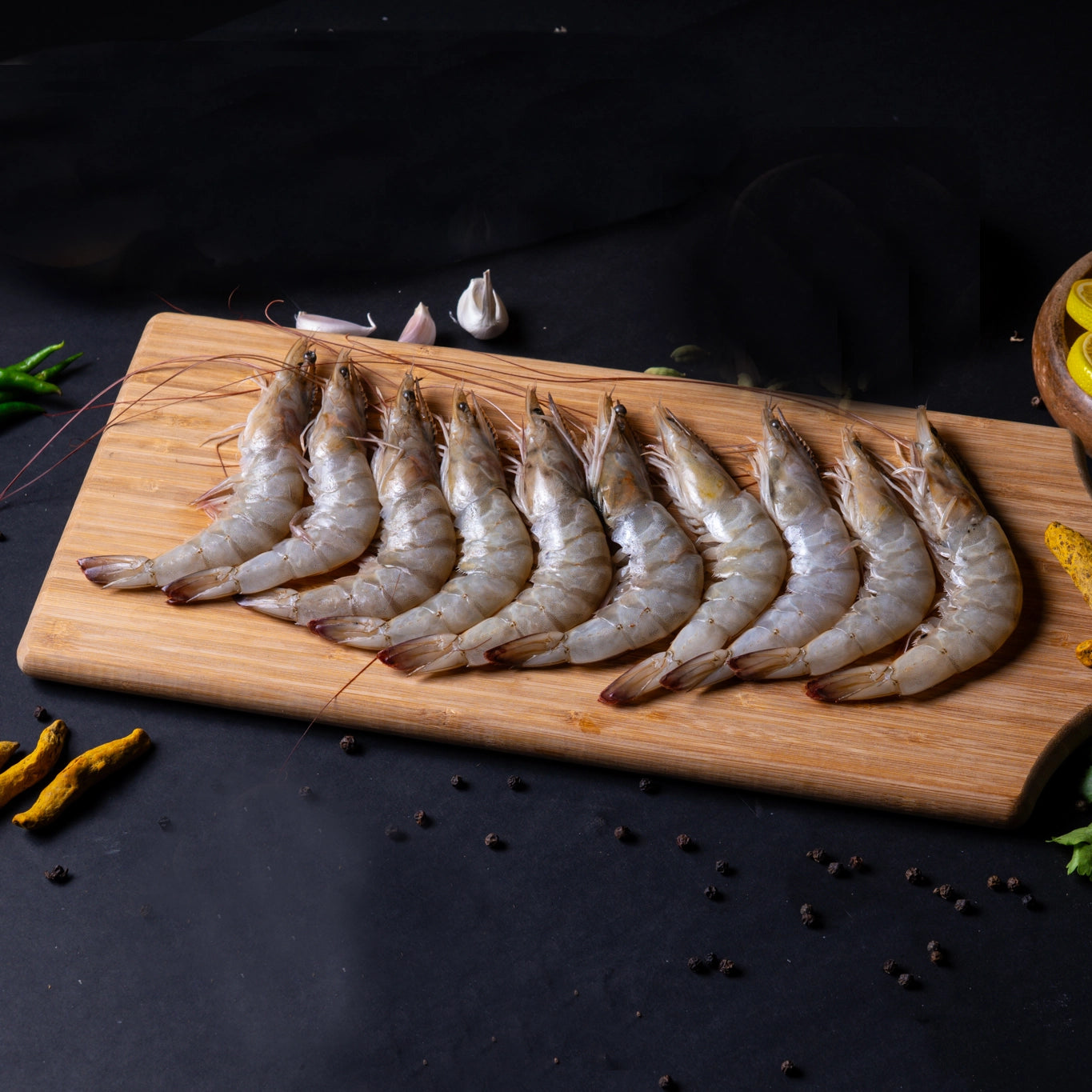 Tiger Prawns (Whole) Nt. Wt. 300g (8-10 pcs)