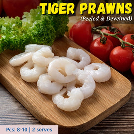 Tiger Prawns (Peeled & Deveined) Nt. Wt. 250g (8-10 pieces)