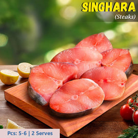 Singhara (Aar) Fish Steaks w/o Head: Nt. Wt. 400g