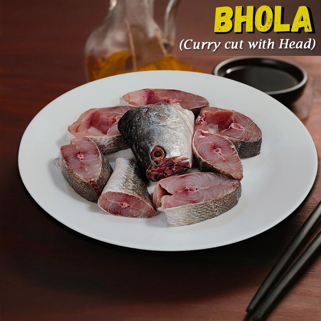 Bhola (Bengali Bhola Mach) Curry Cut with Head Nt. wt. 400g