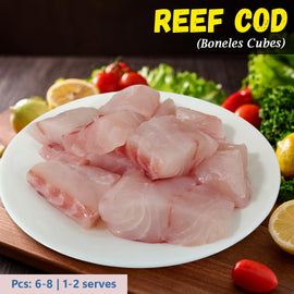 Reef cod Boneless cubes Nt. Wt. 300g