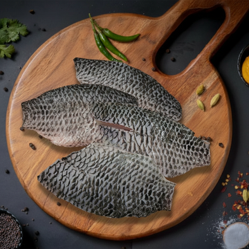 Small Tilapia (Jalebi) Boneless Fillets with skin Nt. Wt. 300g (3-5 pcs)
