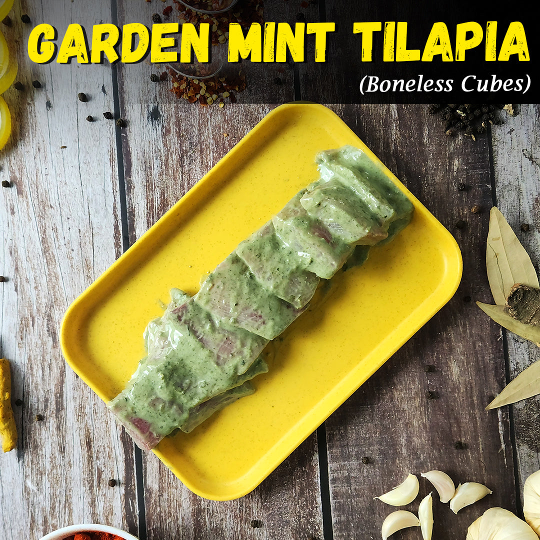 Garden Mint Tilapia Boneless Cubes Nt. Wt. 300g (10-12 pcs)