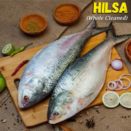 Hilsa(Ilish) Fish Whole Cleaned, Gutted Nt. Wt. 500-600 g