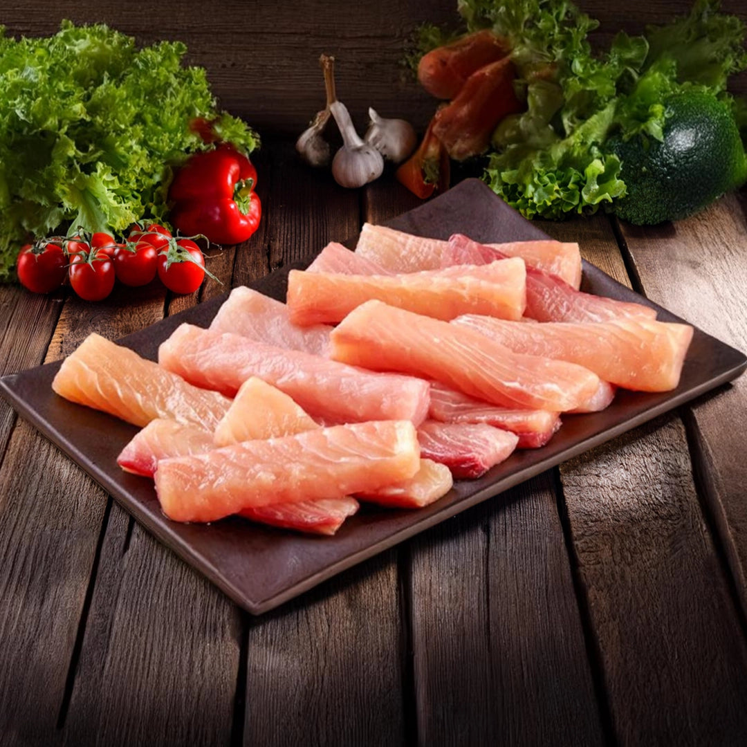 Indian Basa (Pangasius, Basa) Boneless Finger Cut Nt. Wt. 300g (12-14 Pcs)