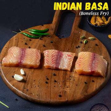 Indian Basa (Pangasius, Basa) Boneless Fry Cut Nt. Wt. 300g (3-4 pcs)
