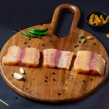 Indian Basa (Pangasius, Basa) Boneless Fry Cut Nt. Wt. 300g (3-4 pcs)