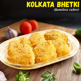 Kolkata Bhetki (Sea Bass) Kali Mirch (Boneless Cubes) Nt. Wt. 300g (6-8 pcs)