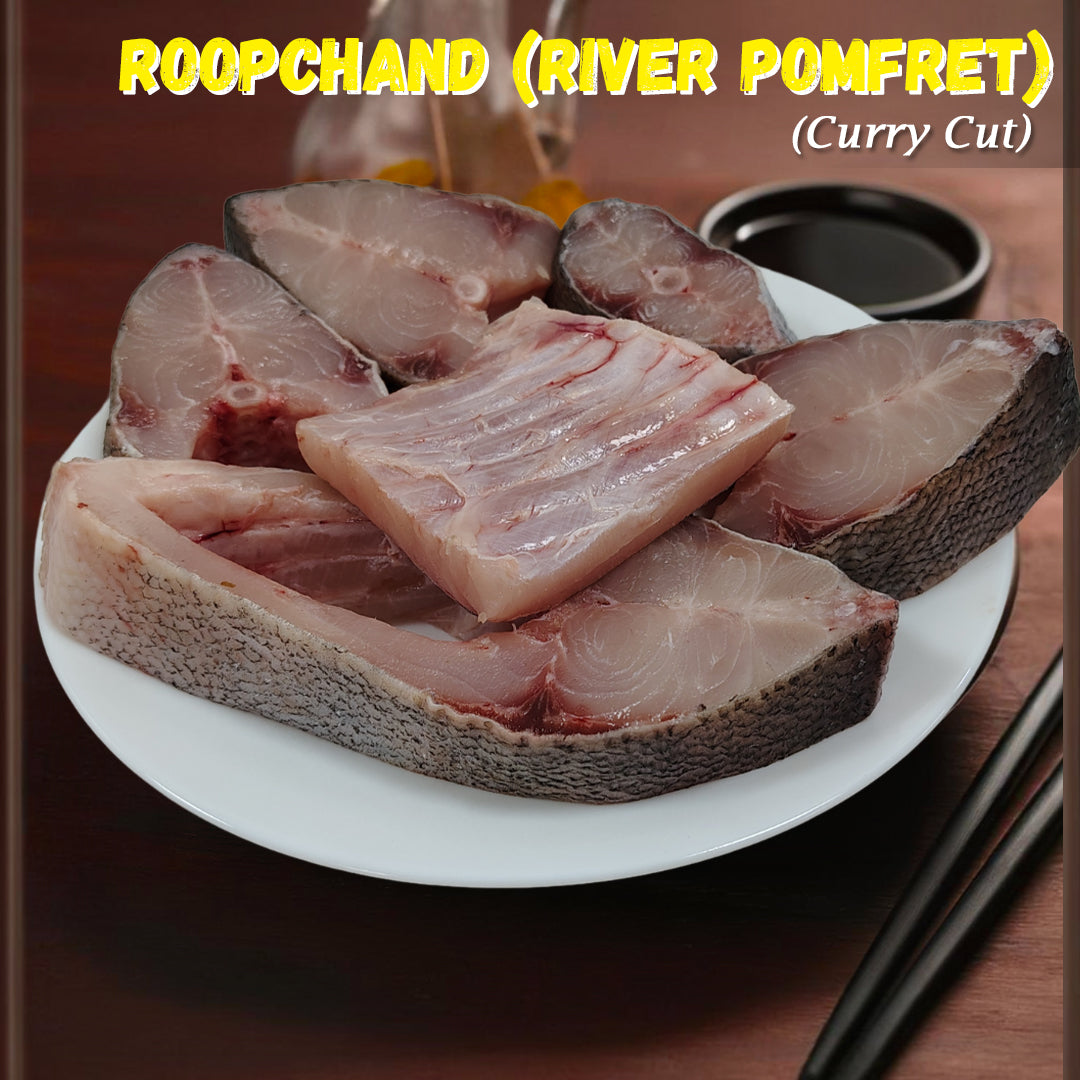 Roopchand (River Pomfret) Fish curry cut w/o Head Nt. Wt. 500g