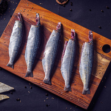 Sardine Whole Cleaned with Head Nt. Wt. 450-500g