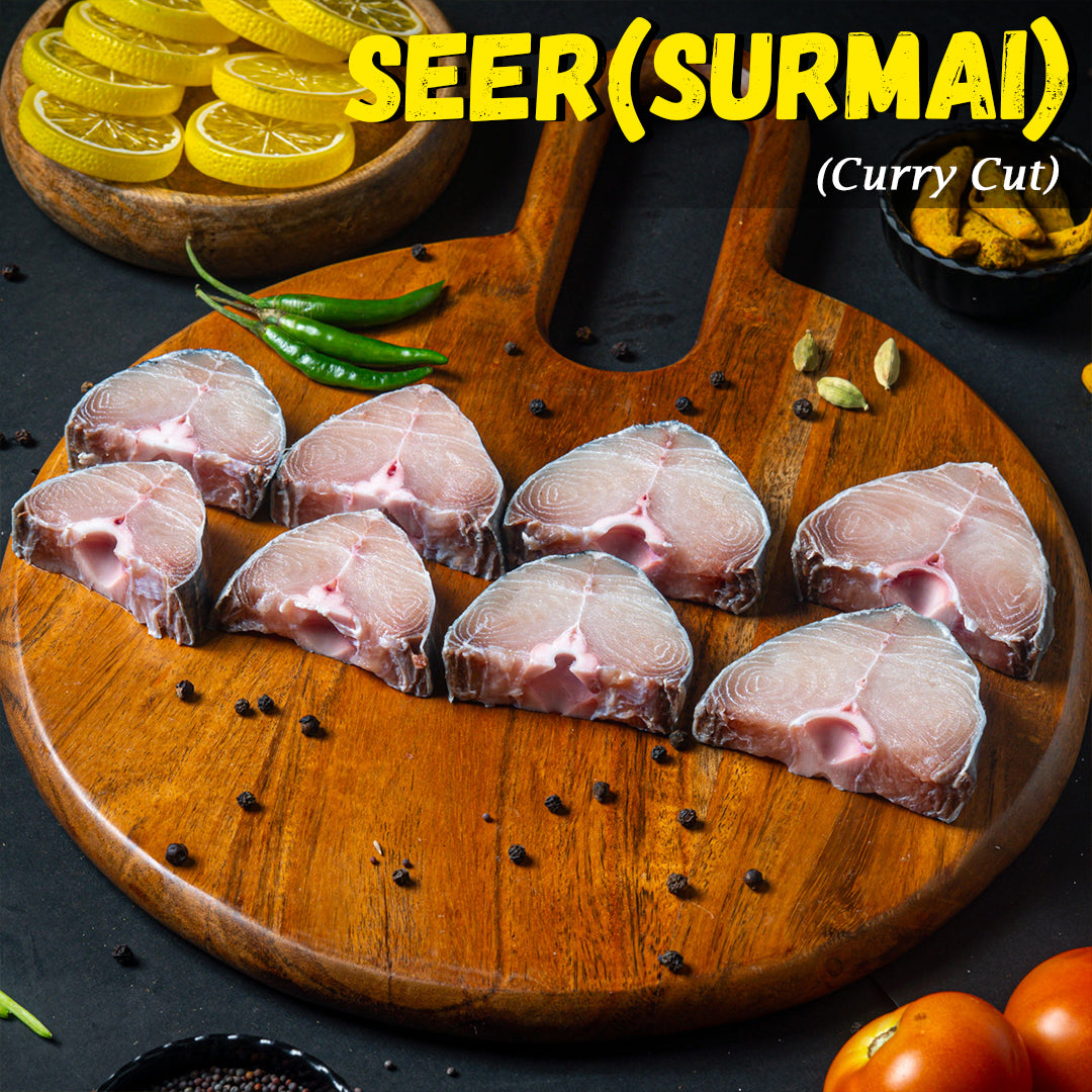 Seer (Surmai) Fish Curry Cut Nt. Wt. 470-520g (6-8 pcs)