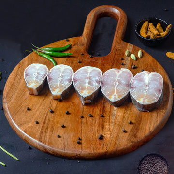 Singhara (Aar) Fish Steaks w/o Head Nt. Wt. 400g (6-8 pcs)