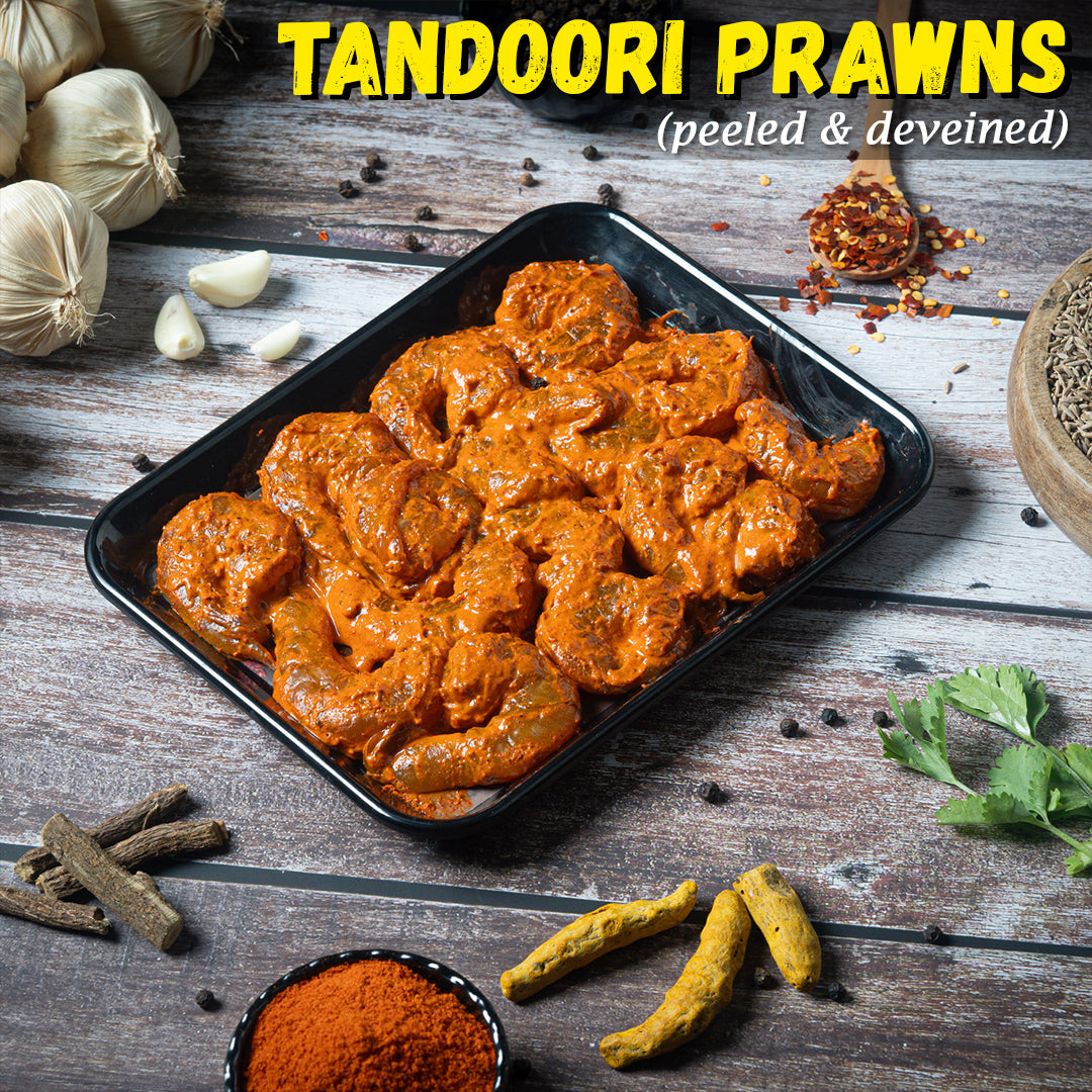 Tandoori Prawns (Peeled and Deveined) Nt. Wt. 250g (12-14 pcs)
