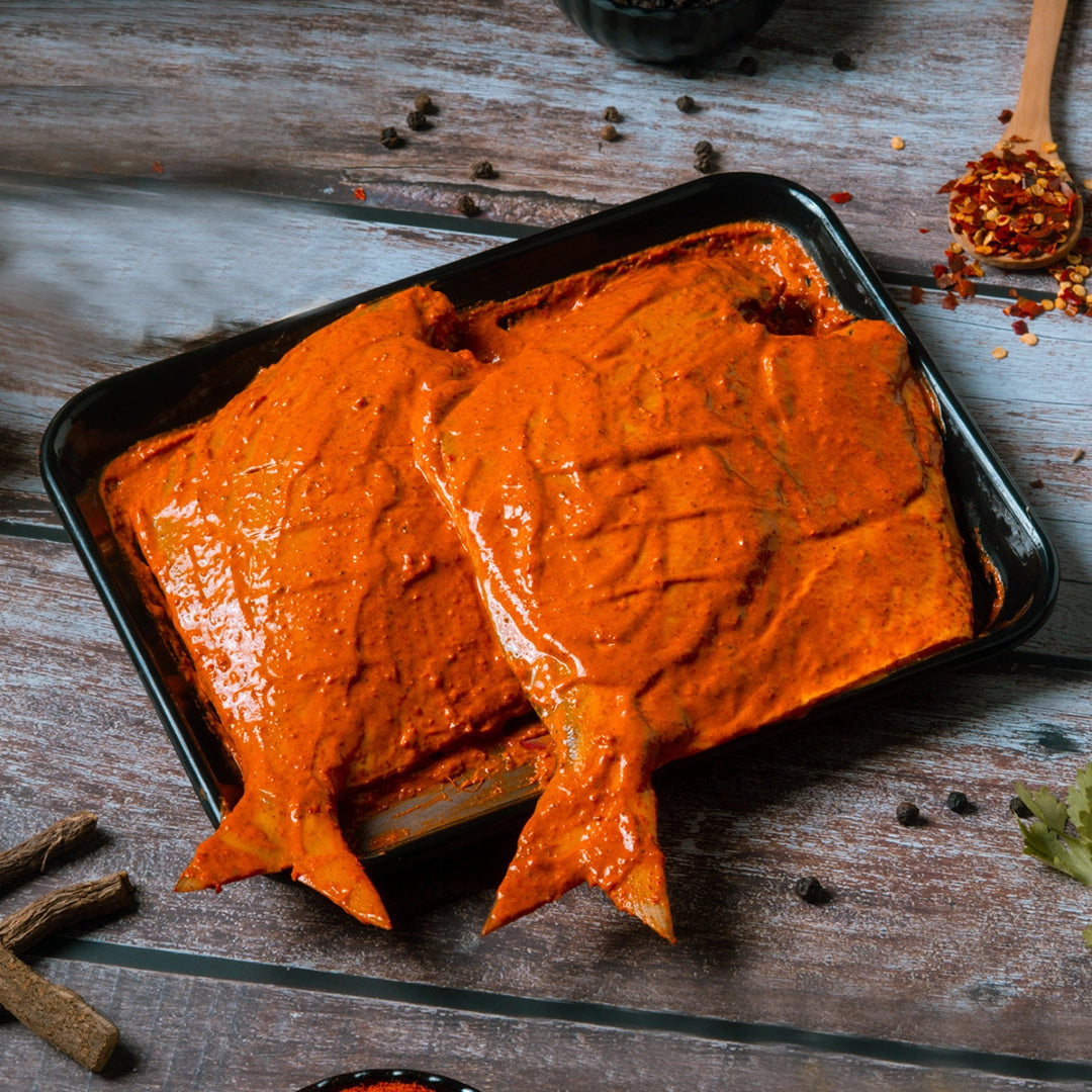 Tandoori White Pomfret (Whole Cleaned) Nt. Wt. 400-470g (2-3 pcs)