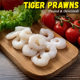 Tiger Prawns Big Size (Peeled & Deveined) Nt. Wt. 250g (10-12 pcs)