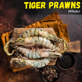 Tiger Prawns (Whole) Nt. Wt. 300g (8-10 pcs)