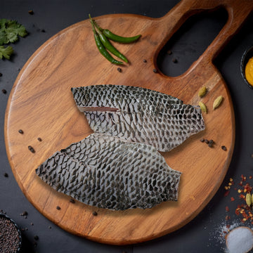 Tilapia (Jalebi) Boneless Fillets with skin Nt. Wt. 300g (3-5 pcs)