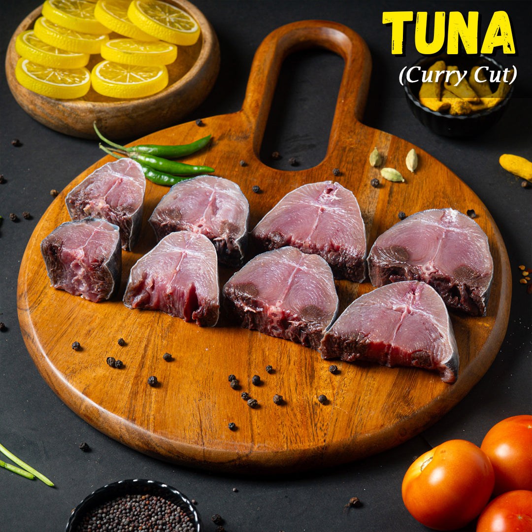 Tuna Fish (Choora Mach) Curry Cut Medium Nt. Wt. 500g (6-8 pcs)
